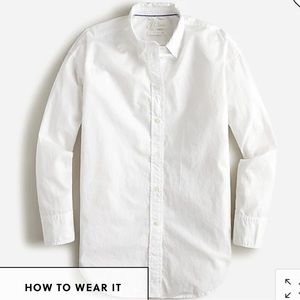 EUC J Crew Relaxed-fit washed cotton poplin shirt AX583